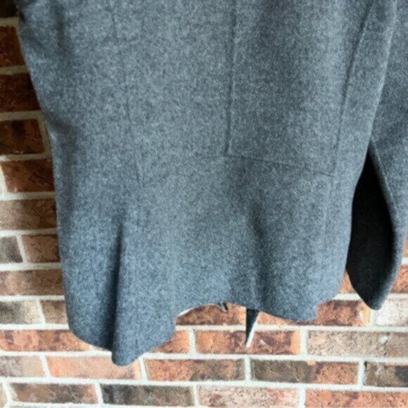 Talbots * Boiled Wool Blazer Jacket Open Front Light / Dark Gray EUC - Picture 12 of 15